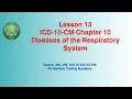 Lesson 13 ICD-10-CM Chapter 10 - Respiratory System J00 J99 CPC Coding MCQs