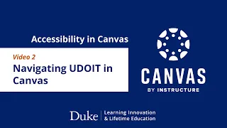 Navigating UDOIT in Canvas
