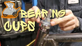 Installing Steering Neck Bearing Cups on a Motorcycle Grom Chopper Build E20