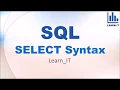 SQL Select Statement Syntax LEARN - IT
