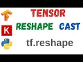 Reshape and cast a tensor