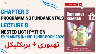 How to Use Nested List in Python 3x3 Matrix Example Class 12 Computer Unit 3 Practical Jupyter