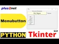 Options of Tkinter Menubutton linking to radio buttons entry to configure state textvariable