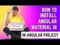 Install Angular Material UI in Your Angular Project Step-by-Step Guide