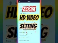 How to turn ON \u0026 OFF HD video in zoom meeting? #shortsfeed #shorts #zoomcall #zoomapp