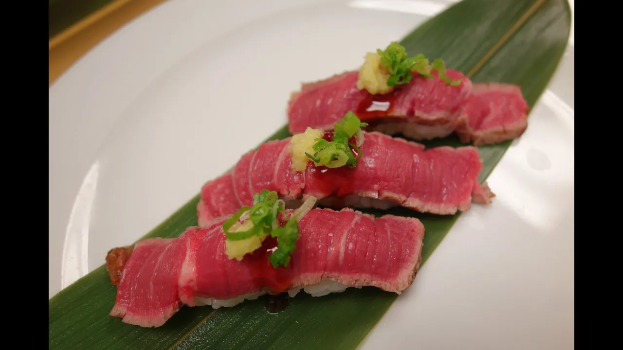 Fillet Mignon Nigiri Sushi - How To Make Sushi Series