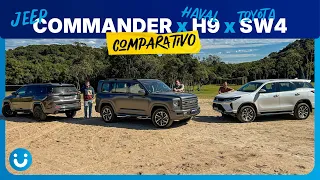 GWM Haval H9 x Toyota SW4 x Jeep Commander: qual é o melhor SUV 4x4?
