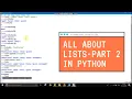 List in Python Part-2 Full Python Beginner Course