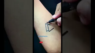 unique style triangle tattoo for boys