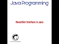 ResultSet Interface in Java - Abhishek S Rao