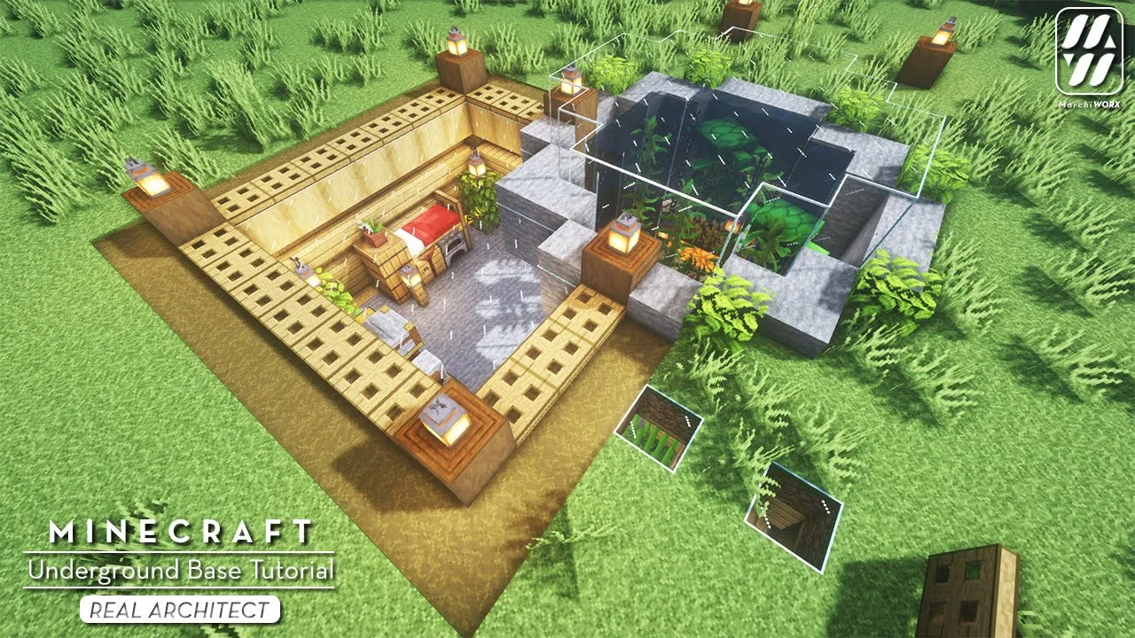 MINECRAFT: How to Build a UNDERGROUND BASE Tutorial (EASY)