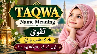 Taqwa Name Meaning In Urdu || Taqwa Naam Ka Matlab || Islamic Name Girl