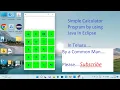 Simple calculator Software by Java using Eclipse in Telugu