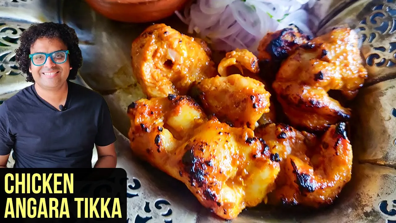 Chicken Angara Tikka Recipe   How To Make Chicken Angara Tikka At Home   Varun Inamdar