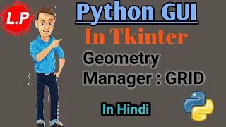 Geometry Manager Grid In Tkinter Grid positioning In Tkinter Python GUI In Tkinter In Hindi