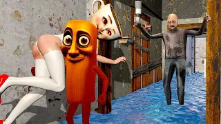 Tung Tung sahur vs Grandpa x Capuchina Ballerina on FLOOD in Granny House | Funny Horror Animatino