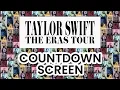Taylor Swift The Eras Tour Clock Countdown Screen Recreation