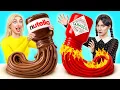 Download Lagu Real Food vs Chocolate Food Challenge with Wednesday Addams | Edible Battle by Candy DO