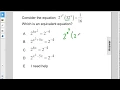 Algebra2 Exp Funcs Rewriting as Like Terms Pt 2 Q17