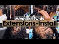 Micro Loc Extensions on Fine Hair Tutorial