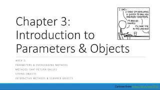 Building Java Programs Ch 3 Lecture - Parameters and Objects