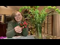 Arranging a simple winter fresh flower bouquet