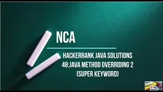 48 Java Method Overriding 2 Super Keyword Hackerrank java solutions