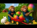 Download Lagu Bebé Dudu transportando huevos gigantes arcoíris en carrito rojo con conejitos🌈🚜| MONO DUDU ESP