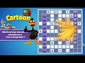 Relax with playful crossword challenges filled with colorful characters and fun clues