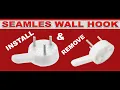Wall Seamless Hook HOW Remove Install fast and easy DIY Hangers Hanging pictures