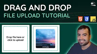 Simple Drag and Drop File Upload Tutorial - HTML CSS JavaScript