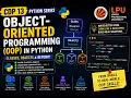 Object-Oriented Programming OOP in Python Classes Objects Python CDP 13