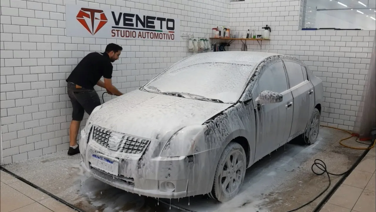 Levei o Sentra numa estética automotiva // Caçador de Carros