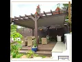 Motor driven waterproof retractable pergola shade