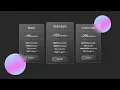 Glassmorphism Pricing Cards using HTML CSS