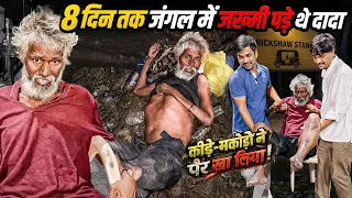 दादा 8 दिन से सुनसान जगह पर ज़ख़्मी पड़े थे 😥 | Help Drive Foundation | Tarun Mishra | Rescue 