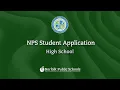Specialty Programs Application Process NPS Student - High School