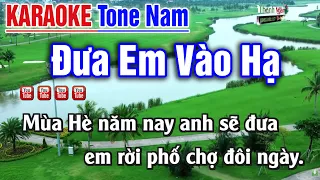 Đưa Em Vào Hạ KARAOKE Tone Nam Mới | Phối Hay Phân Giải Cao