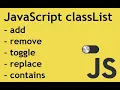 JavaScript toggle add remove replace contains
