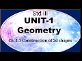 Std III sub maths unit 1 Construction of 2d Shapes