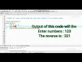 How to input three digit integer and Display it into reverse order in C Programming