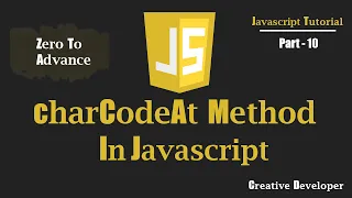 charCodeAt Method Javascript Javascript Tutorial