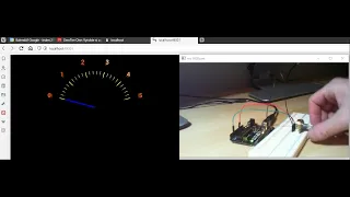 VPython visualisation of Arduino potentiometer