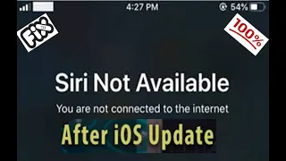 How To Fix Siri Not Available Connect To The Internet Error On IPhone And IPad After The IOS Update 