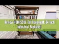 Review HOMISSUE Tall Bookshelf 84 Inch Industrial Bookshelf with Metal Frame and Open Shelves 7 Ti