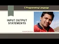 C programming Input output statements Venugopal Narsingoju