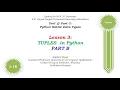 Python Theory Part 16B Python Native Data Types Tuples