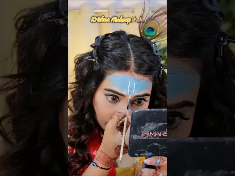krishna makeup tutorial🌸🙏✨️ #youtube #makeup #trending #ytshorts #youtubeshorts #viral #shorts