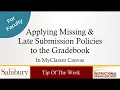 Applying Missing and Late Submission Policies in the Gradebook
