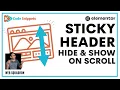 Sticky Header Hide and Show on Scroll - Elementor Wordpress Tutorial